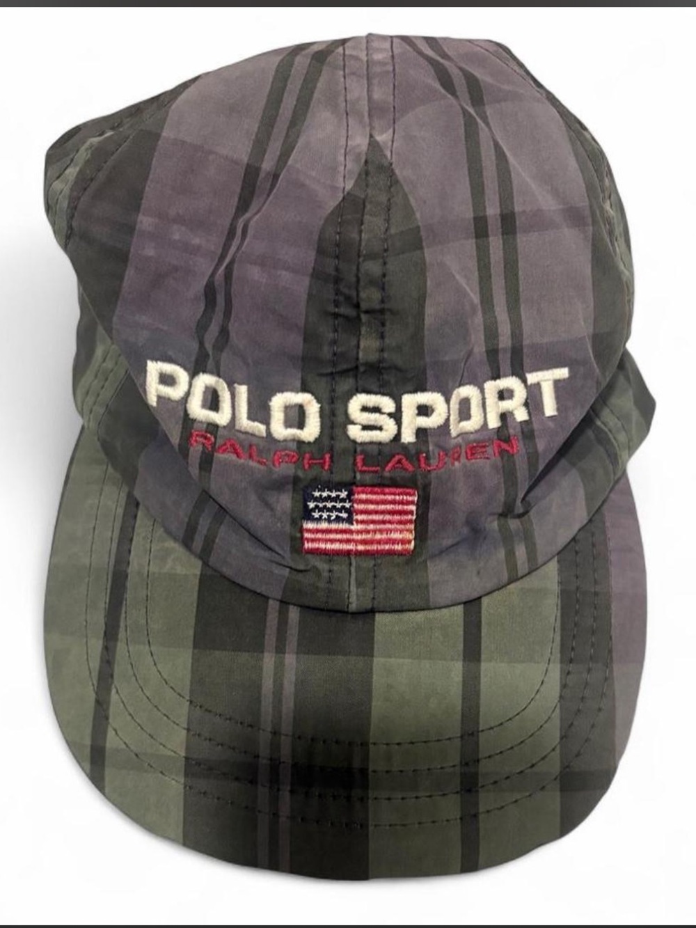 Vintage 90s Polo Sport Hat with distressing super rare colorway